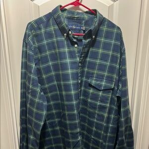 Ralph Lauren Blue and Green Casual Button Down Shirt